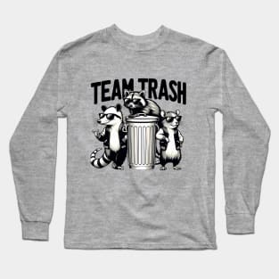 Funny Opossum Meme, Team Trash, Cute Raccoon, Rat Long Sleeve T-Shirt